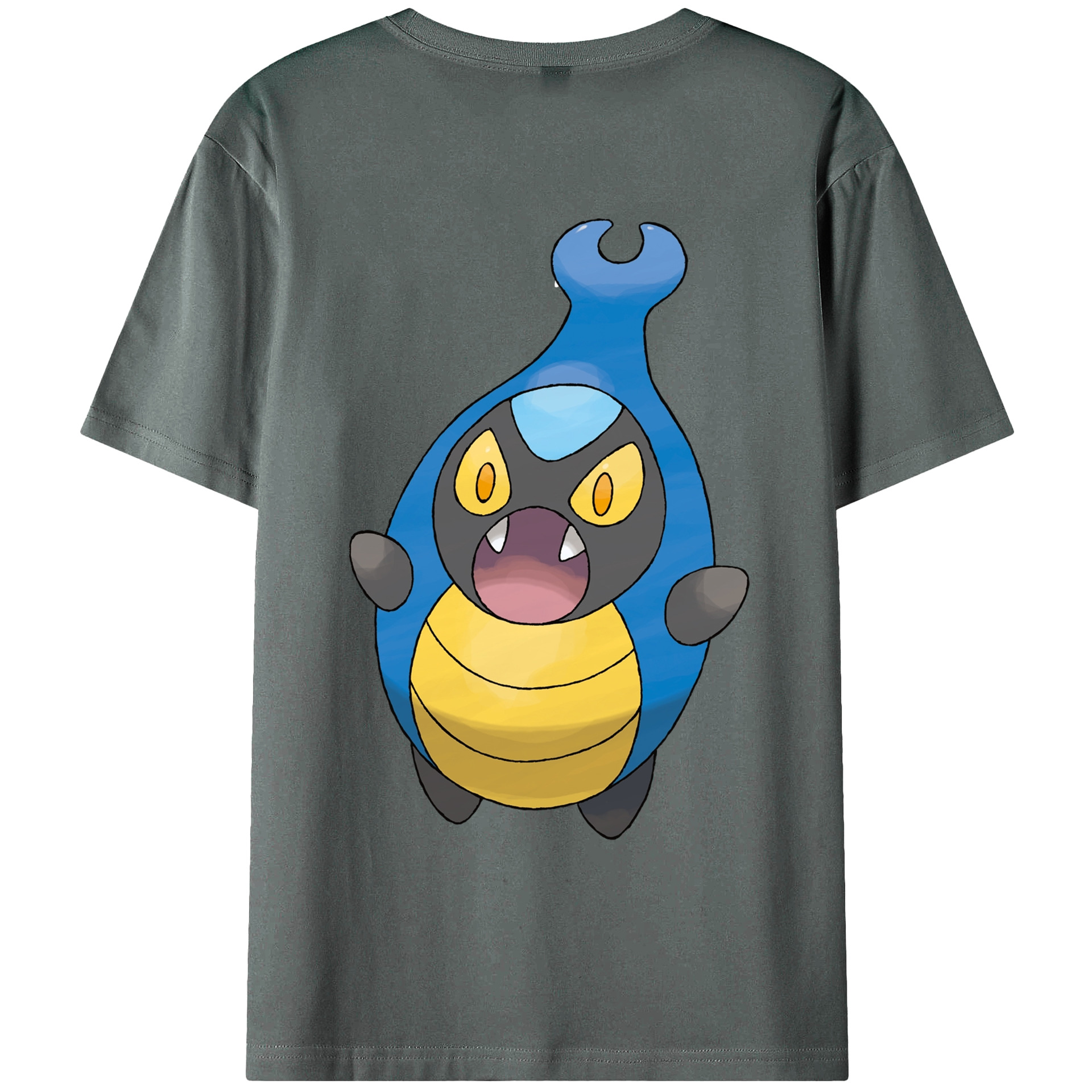 （画像用） ポケットモンスター Pokémon 綿100％ メンズ半袖Tシャツ（バックプリント） 通気性